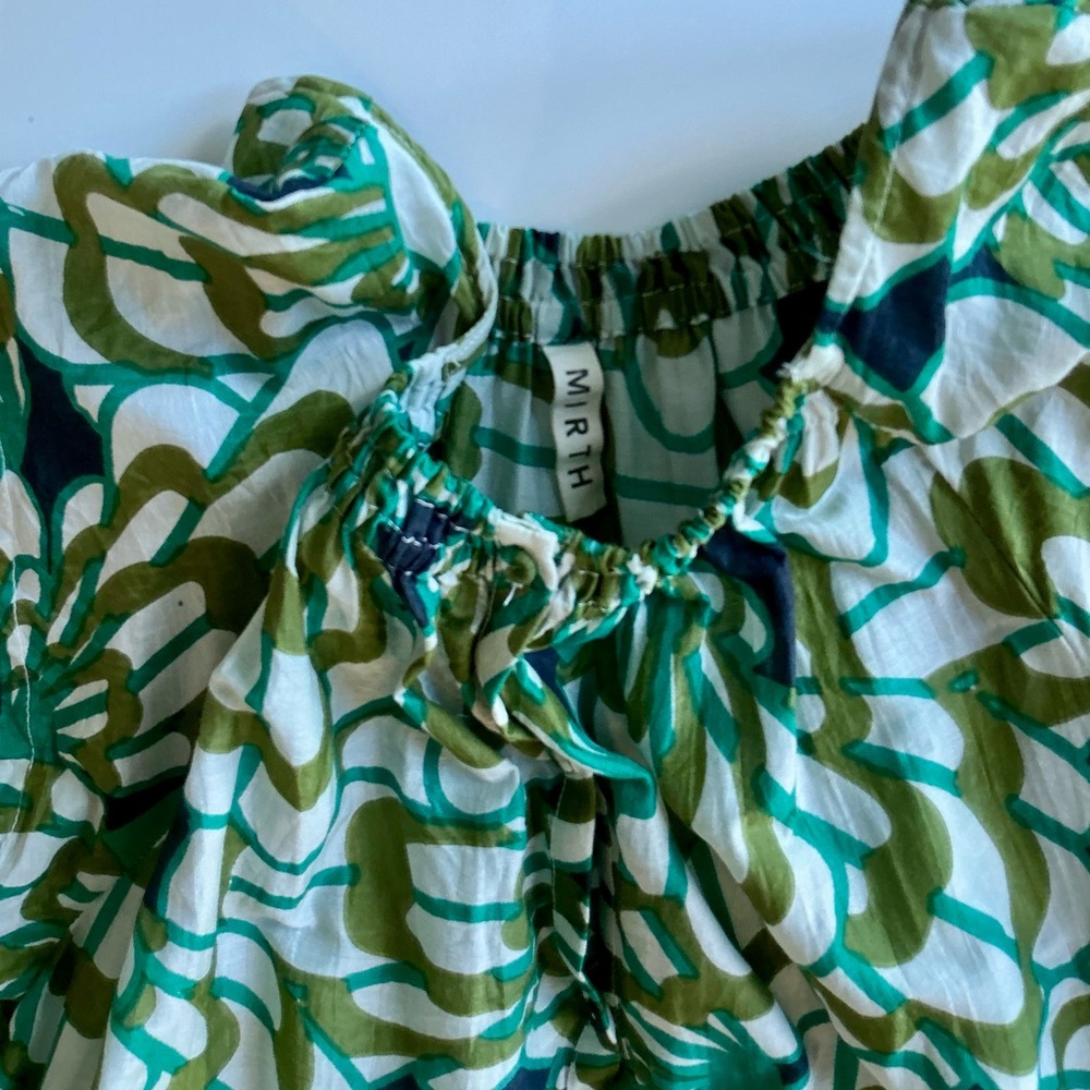 Green Patterned Maxi Dress - Lightweight Tiered Summer Dress - Picture 6 of 11